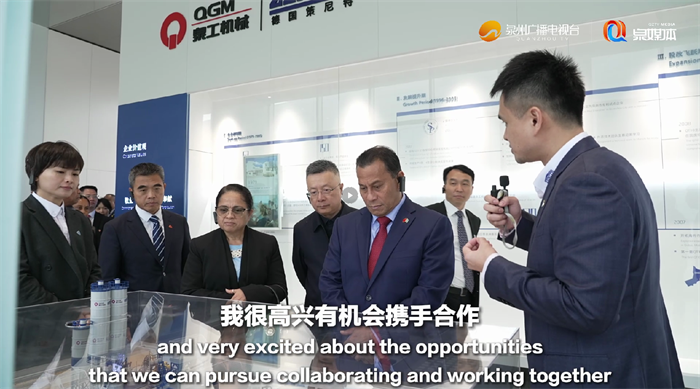Vamos trabalhar juntos para construir o futuro da infraestrutura! Vice-presidente da Micronésia visita QGM Machinery